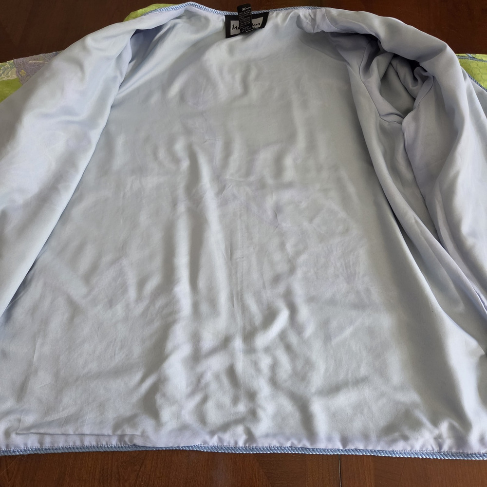 NWT Indigo Moon Jacket Womens XL Floral Embroidered Green Art-to-Wear Buttons - Picture 14 of 14